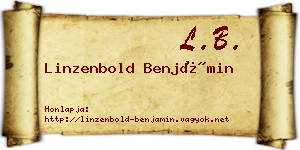 Linzenbold Benjámin névjegykártya